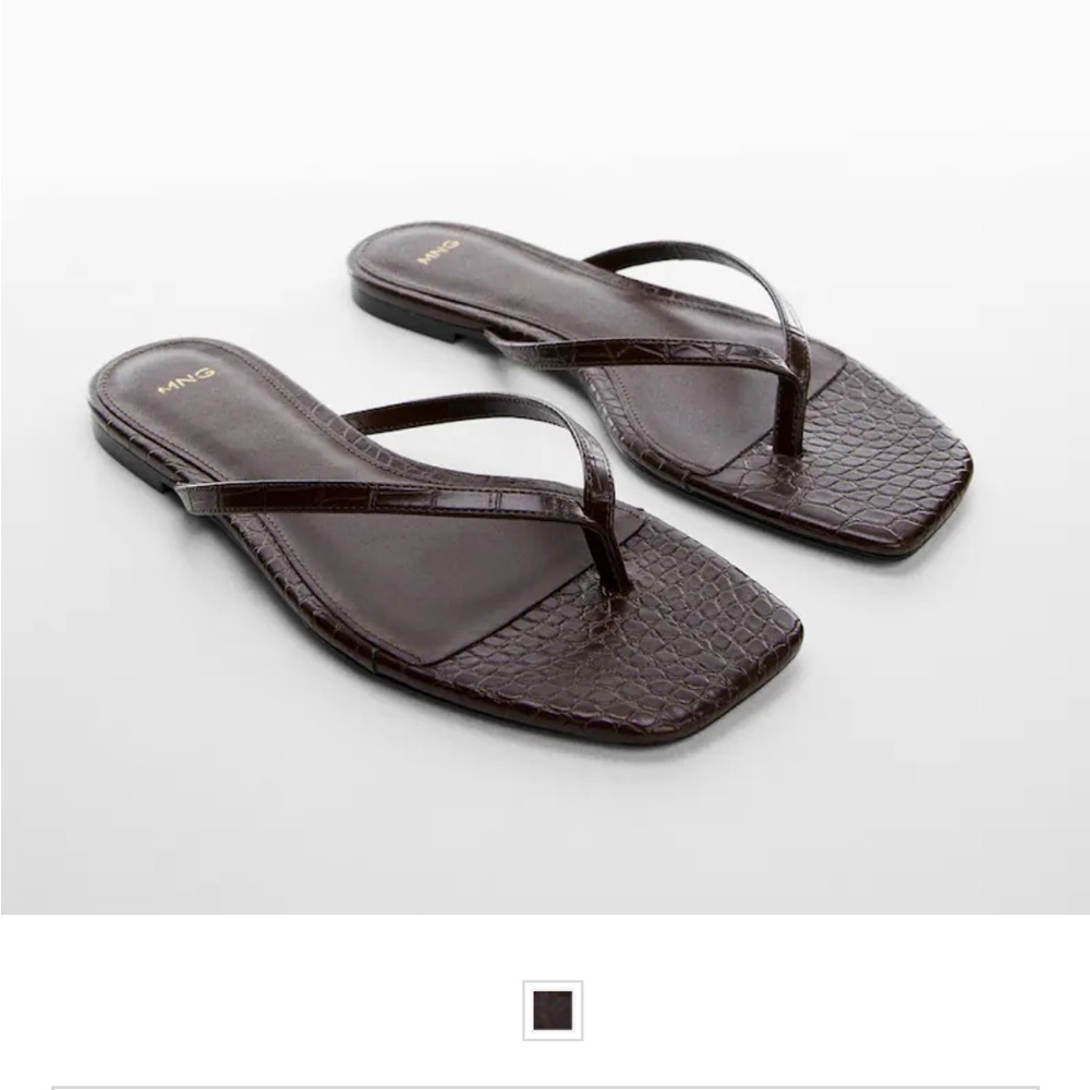 Mango square-toe sandals